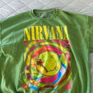 urban outfitters green nirvana crewneck